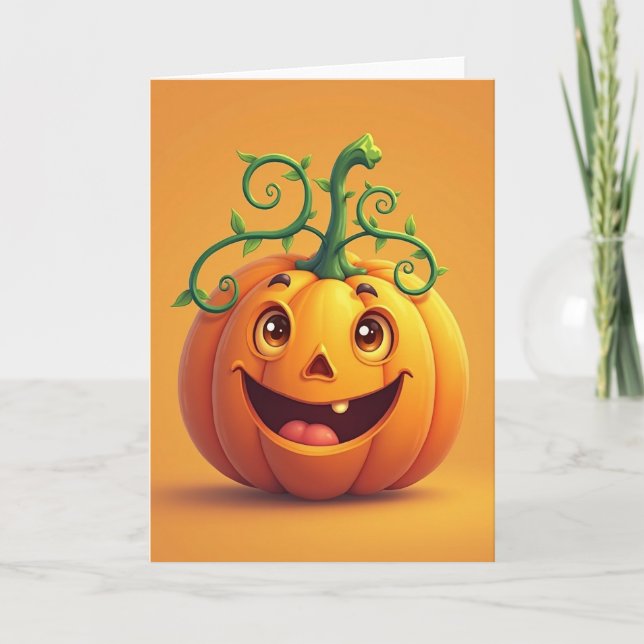 Joyful Orange Face Card (Front)