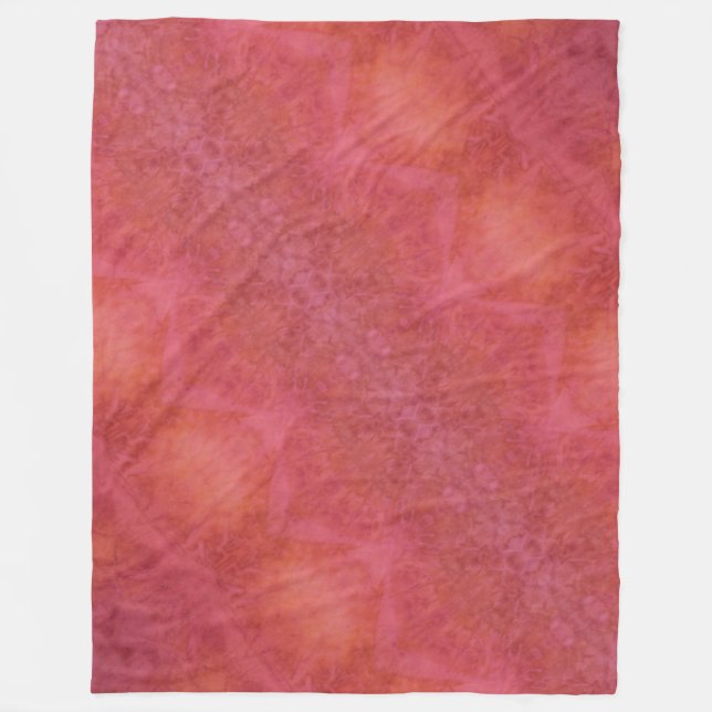 Joyful Orange & Pink Fleece Blanket (Front)