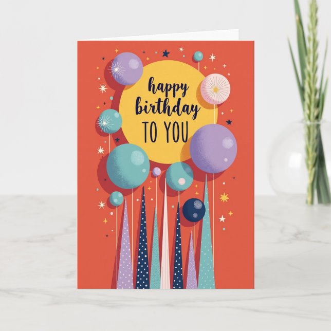 Joyful Orb Birthday Card (Front)
