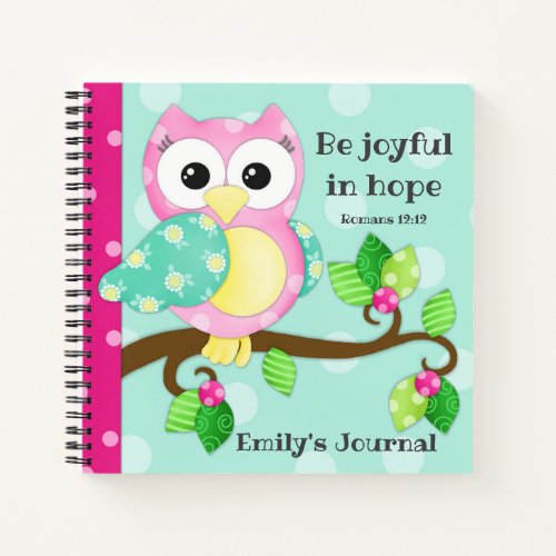 Joyful Owl Custom ScripturePrayer Journal