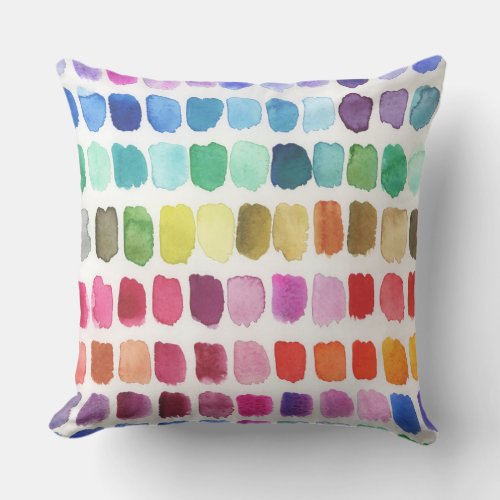 Joyful Palette of Colors - Summer Throw Pillow