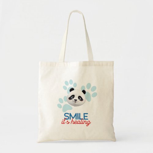 Joyful Panda minimalist style art Tote Bag