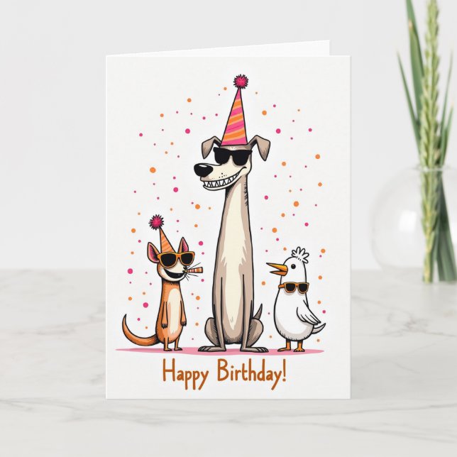 Joyful Party Animals Card (Front)
