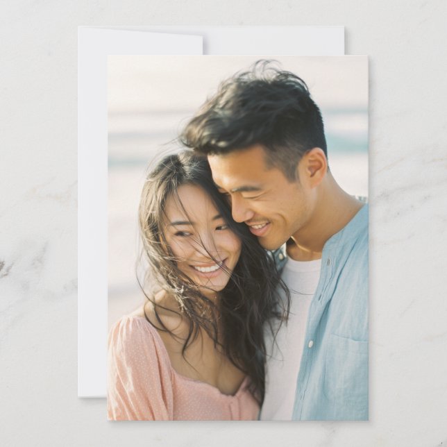 Joyful Pastel Realistic Photo Invitation (Front)