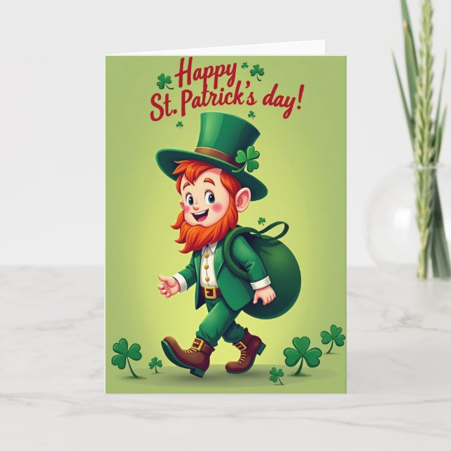 Joyful Patrick Day Luck Card (Front)