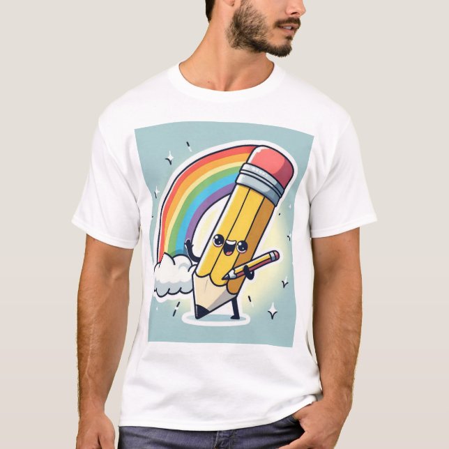 Joyful Pencil Rainbow Tee (Front)