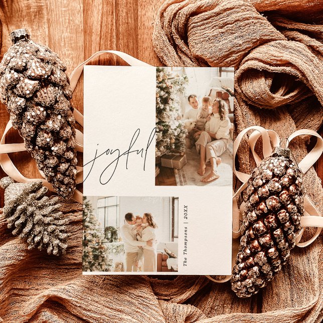 Joyful Photo Christmas Card | Modern Holiday Card (Creator Uploaded)