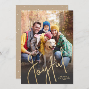 Joyful Photo Christmas Holiday Card