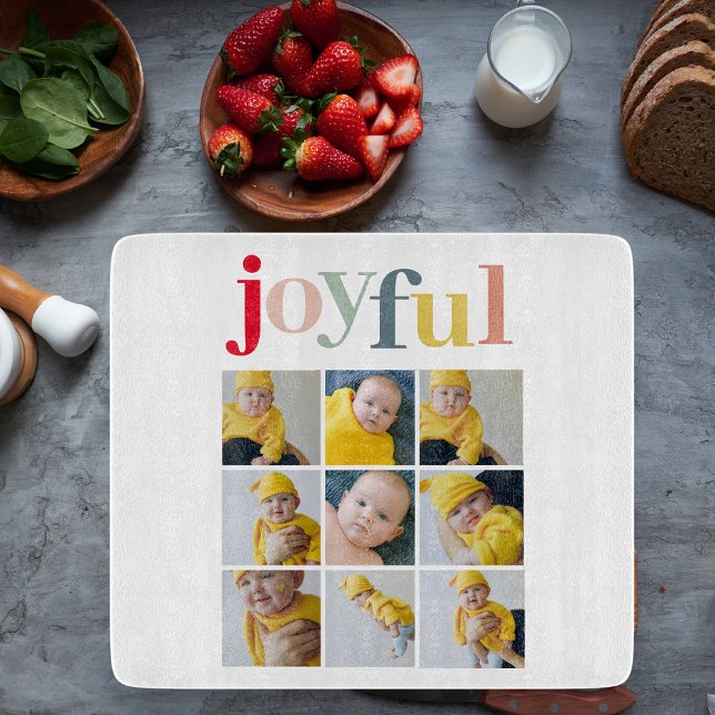 Joyful Photo Collage Cutting Board (Creator Uploaded)