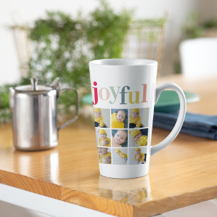 Joyful Photo Collage Latte Mug