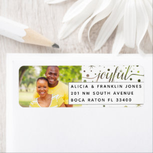 JOYFUL Picture Color Matching Script Typography Label