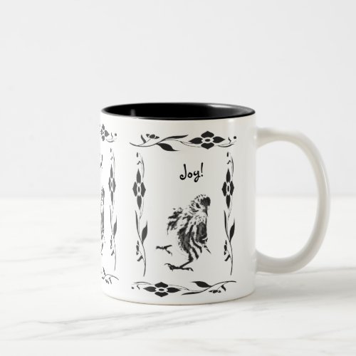 Joyful Pine Siskin Two_Tone Coffee Mug