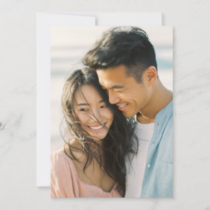 Joyful Pink Blue Photo Invitation
