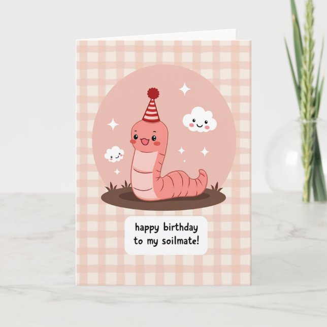 Joyful Pink Creature Card (Front)