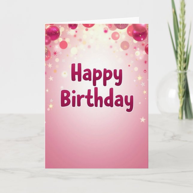 Joyful Pink Gradient Card (Front)