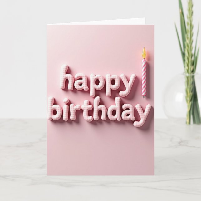 Joyful Pink Polka Dot Card (Front)