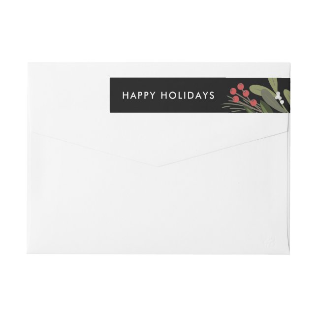 Joyful poinsettia-Christmas Return Address Labels (Back)