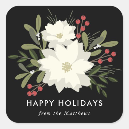 Joyful Poinsettia _ Christmas Sticker