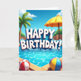 Joyful Pool Splash Card