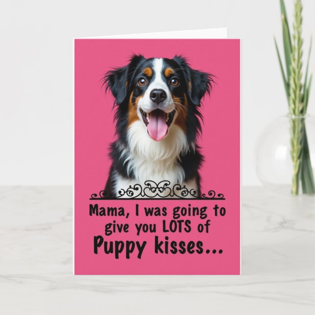 Joyful Puppy Mothers Day Card (Front)