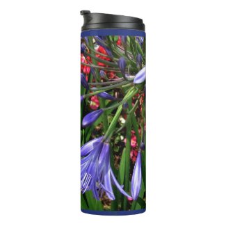 Joyful Purple Lilies of the Nile Floral Thermal Tumbler