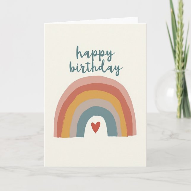 Joyful Rainbow Heart Card (Front)