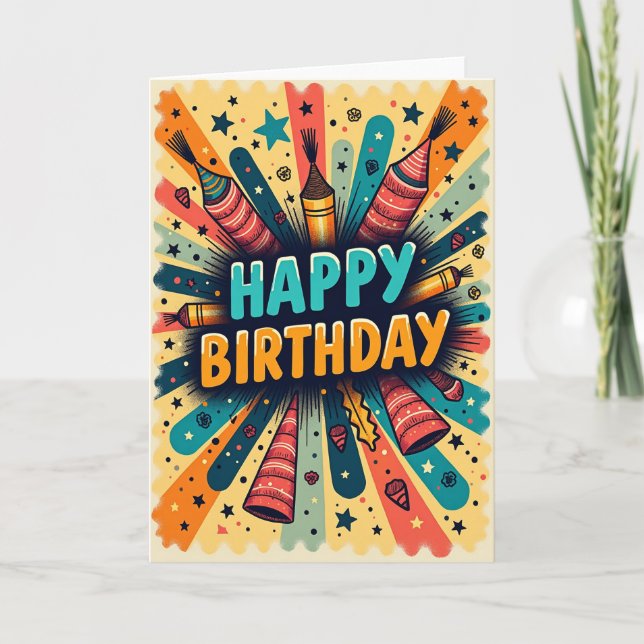 Joyful Rays Birthday Card (Front)