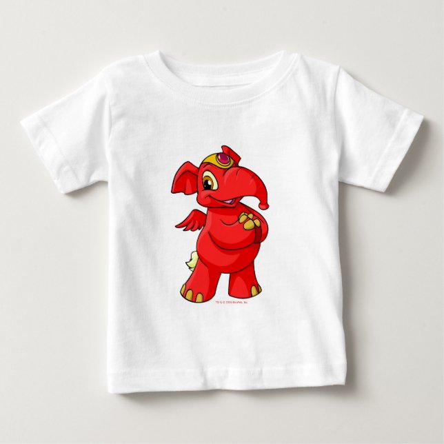 Joyful red Elephante Baby T-Shirt (Front)