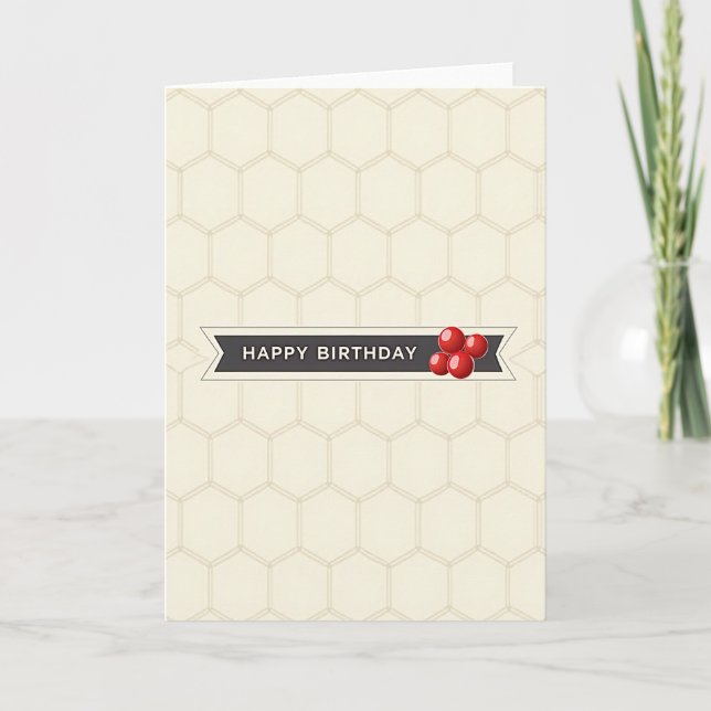 Joyful Ribbon Birthday Card (Front)
