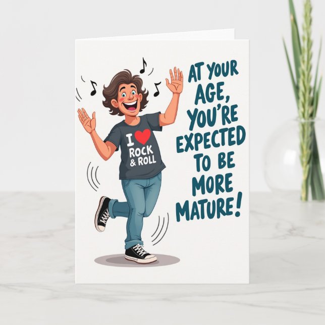 Joyful Rocker Birthday Card (Front)