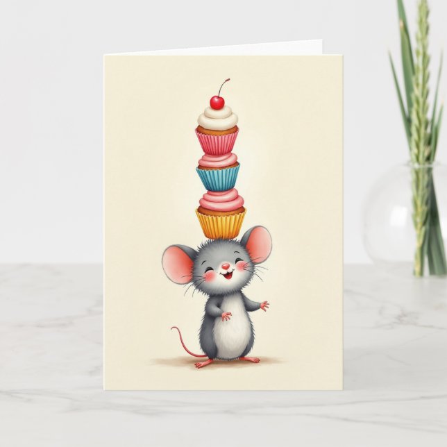 Joyful Rodent Birthday Card (Front)