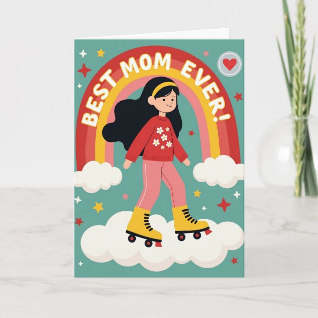 Joyful Roller Skate Rainbow Card (Front)