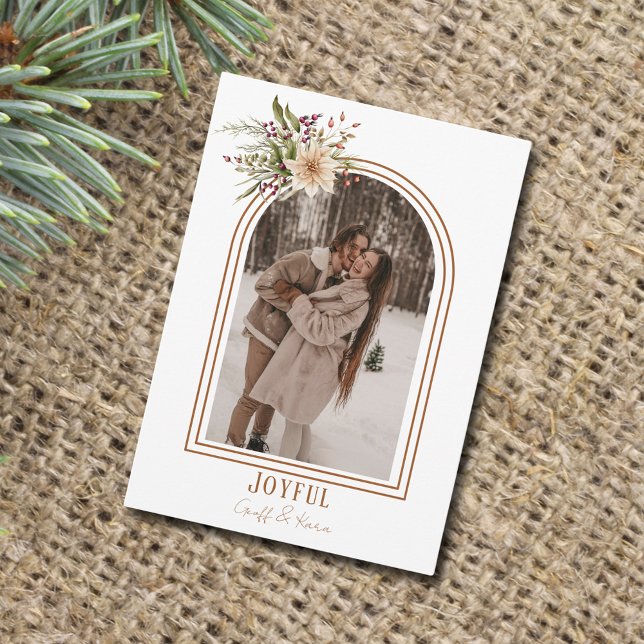 Joyful Rustic Arch Photo Christmas Card (Joyful Rustic Arch Photo Christmas Card
)