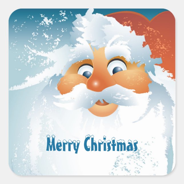 Joyful Santa Christmas Sticker (Front)