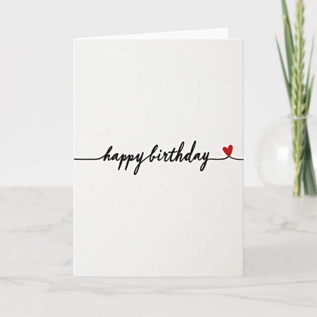 Joyful Script Heart Card (Front)