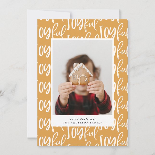 joyful script one photo family elegant colorful (Front)