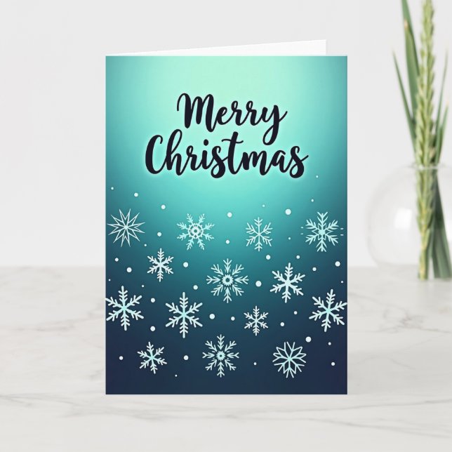 Joyful Scripted Snowflake Card (Front)