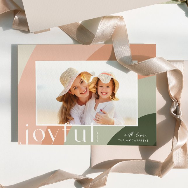 Joyful Shades | Modern Horizontal Photo Holiday Card (Creator Uploaded)