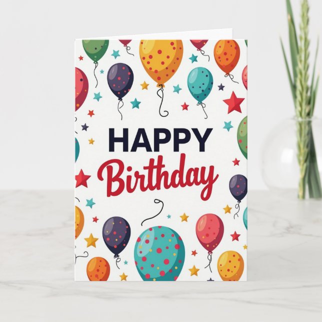 Joyful Shapes Birthday Card (Front)