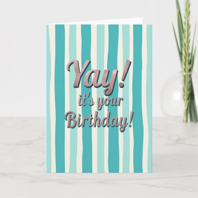 Joyful Shimmering Birthday Card (Front)