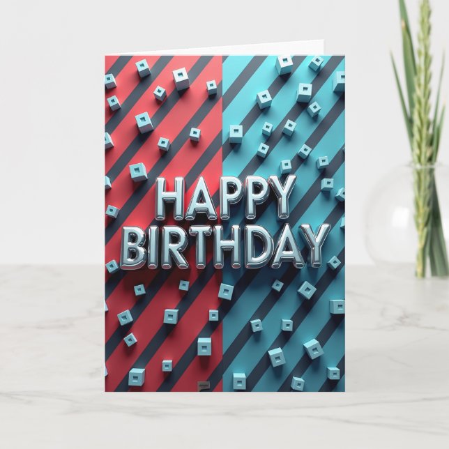 Joyful Silver Letters Card (Front)