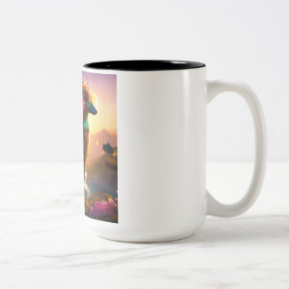 Joyful Sips: Vibrant Ceramic Mug, Stunning Design Two-Tone Coffee Mug