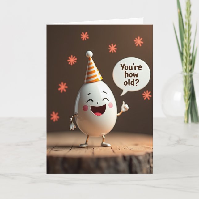 Joyful Smiling Figure Birthday Card (Front)