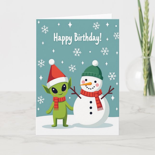 Joyful Snowman Friends Card (Front)