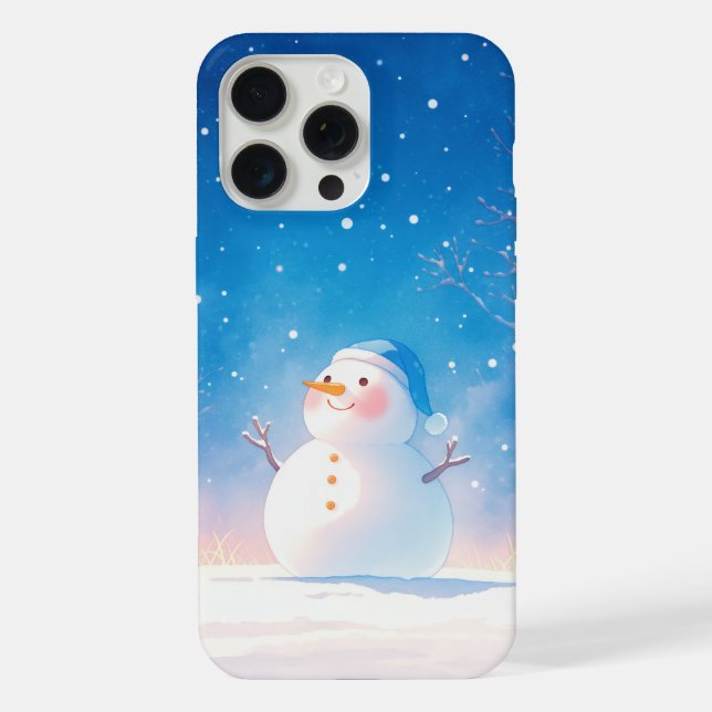 Joyful Snowman Iphone Case (Back)