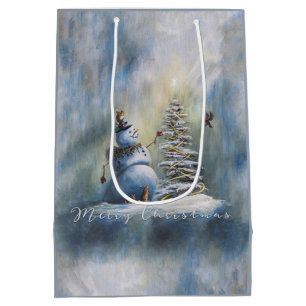 Joyful Snowman Medium Gift Bag