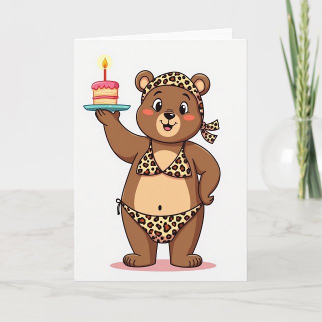 Joyful Spotted Bear Card (Front)