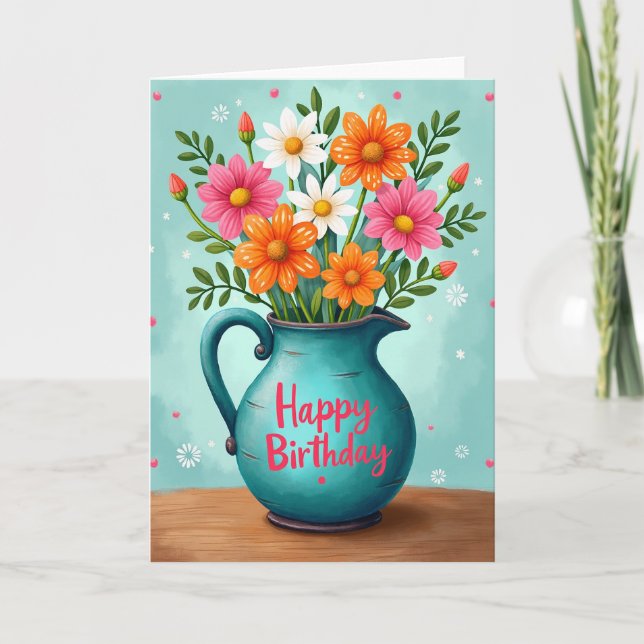 Joyful Spring Birthday Card (Front)