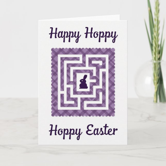 Joyful Springtime Maze Card (Front)