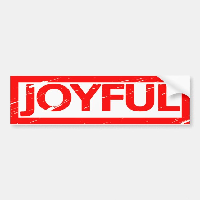Joyful Stamp Bumper Sticker (Front)